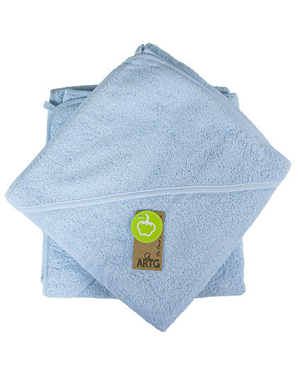 ARTG Babiezz® Baby Hooded Towel Light Blue