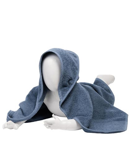 ARTG Babiezz® Hooded Towel Jeans Blue