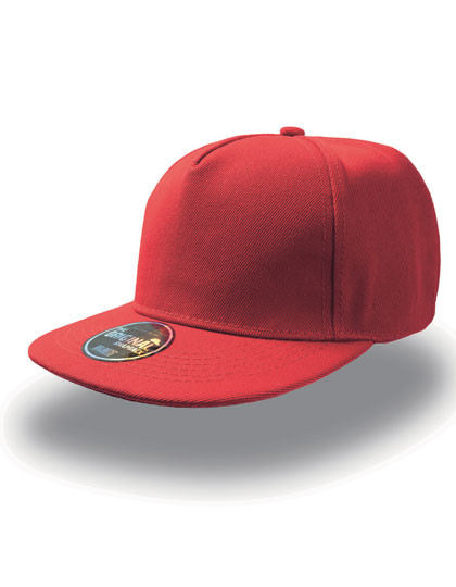 Atlantis Headwear Snap Five Cap Red