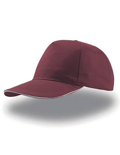 Atlantis Headwear Start Five Sandwich Cap Burgundy