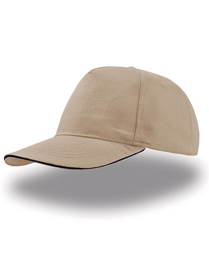Atlantis Headwear Start Five Sandwich Cap Khaki
