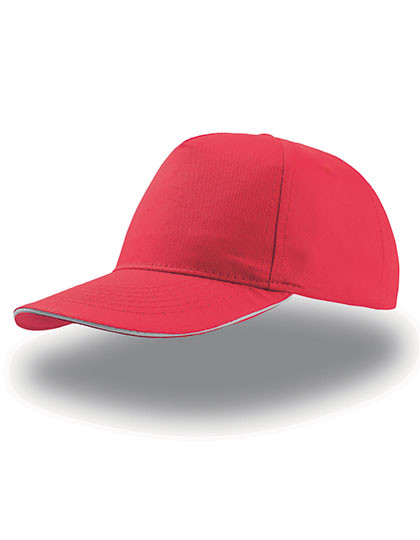 Atlantis Headwear Start Five Sandwich Cap Red