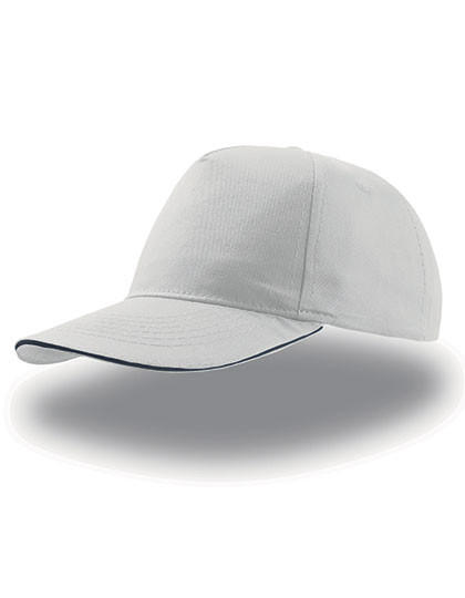 Atlantis Headwear Start Five Sandwich Cap White