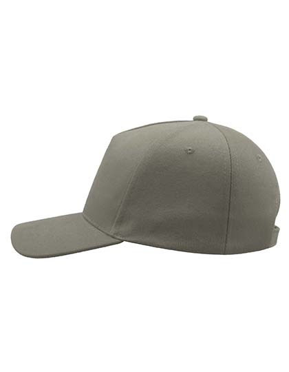 Atlantis Headwear Liberty Five Buckle Cap Light Grey