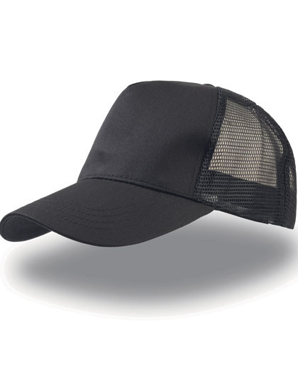 Atlantis Headwear Rapper Cotton Cap Black
