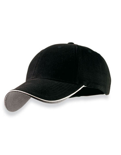 Atlantis Headwear Pilot Piping Sandwich Cap Black