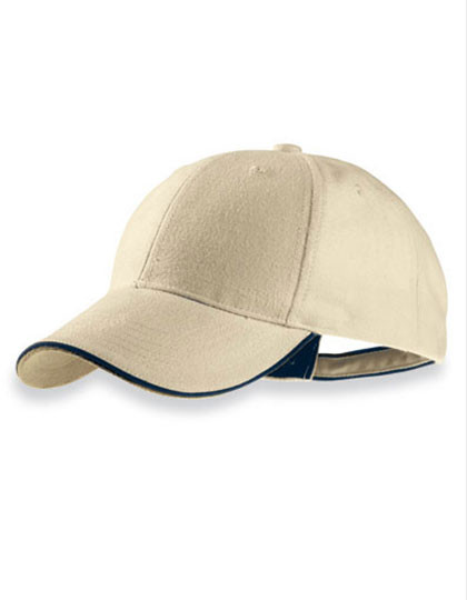 Atlantis Headwear Pilot Piping Sandwich Cap Natural