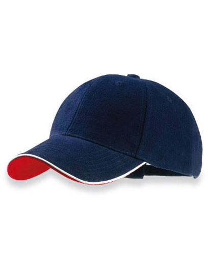 Atlantis Headwear Pilot Piping Sandwich Cap Navy