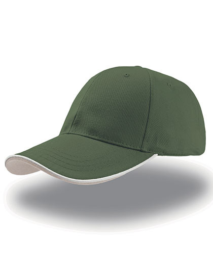 Atlantis Headwear Zoom Piping Sandwich Cap Bottle Green