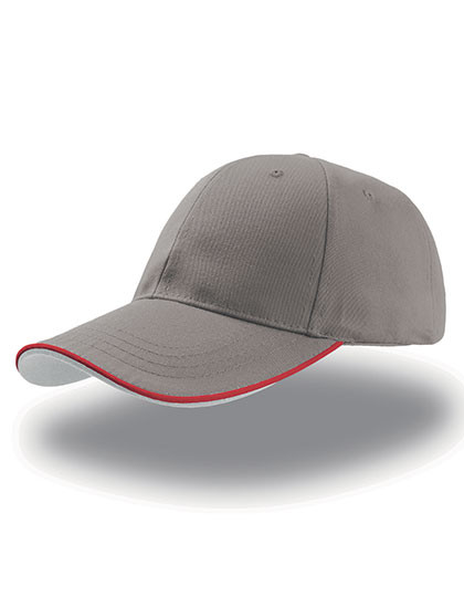 Atlantis Headwear Zoom Piping Sandwich Cap Grey