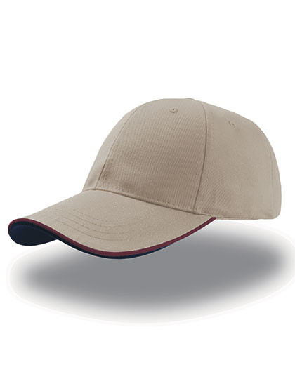 Atlantis Headwear Zoom Piping Sandwich Cap Khaki
