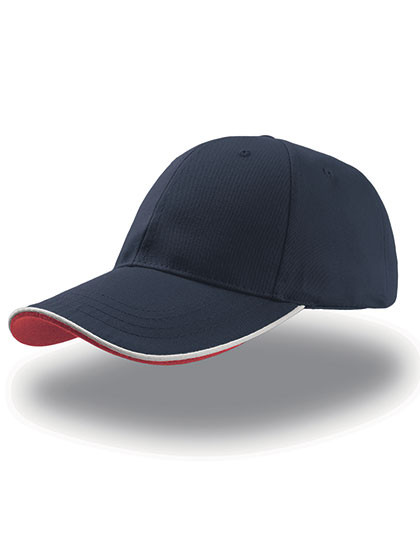 Atlantis Headwear Zoom Piping Sandwich Cap Navy