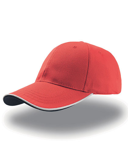 Atlantis Headwear Zoom Piping Sandwich Cap Red