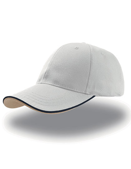 Atlantis Headwear Zoom Piping Sandwich Cap White