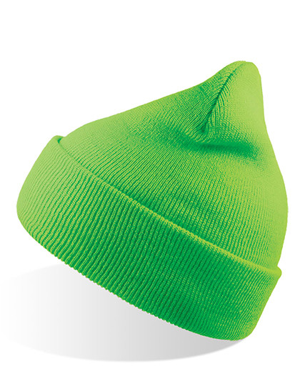 Atlantis Headwear Wind Beanie Green Fluo