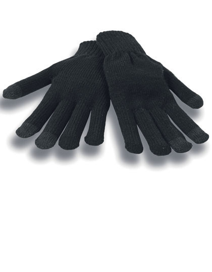 Atlantis Headwear Gloves Touch Black