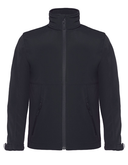 B&C COLLECTION Kids´ Hooded Softshell Jacket Black