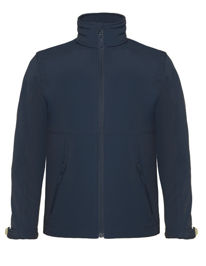 B&C COLLECTION Kids´ Hooded Softshell Jacket Navy
