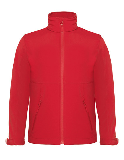B&C COLLECTION Kids´ Hooded Softshell Jacket Red