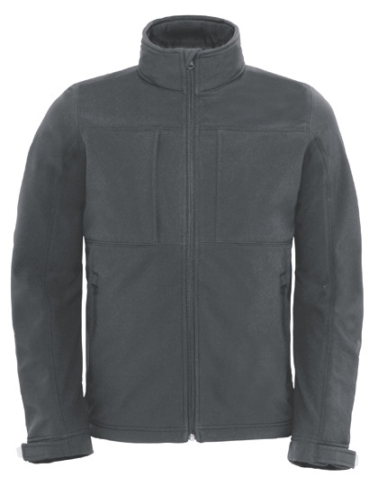 B&C COLLECTION Men´s Hooded Softshell Dark Grey (Solid)