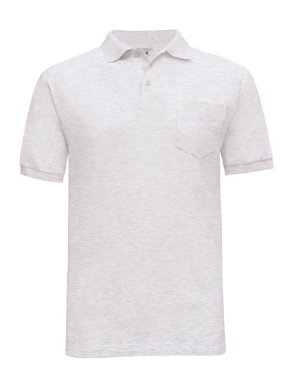 B&C BE INSPIRED Unisex Polo Safran Pocket Ash (Heather)