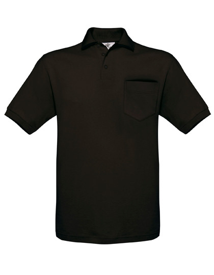 B&C BE INSPIRED Unisex Polo Safran Pocket Black