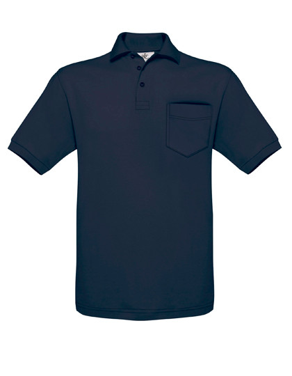 B&C BE INSPIRED Unisex Polo Safran Pocket Navy