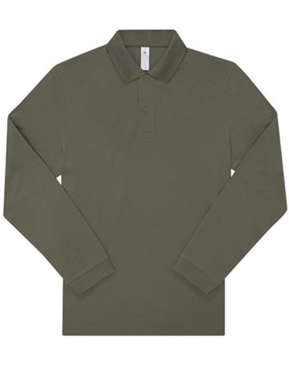 B&C BE INSPIRED My Polo 180 Long Sleeve Camo Green