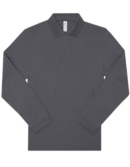B&C BE INSPIRED My Polo 180 Long Sleeve Dark Grey (Solid)