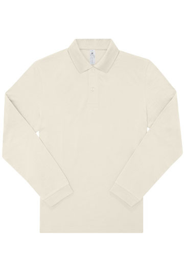 B&C BE INSPIRED My Polo 180 Long Sleeve Off White