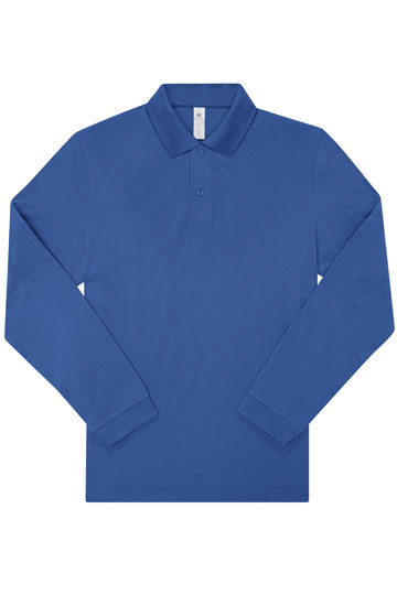 B&C BE INSPIRED My Polo 180 Long Sleeve Royal Blue
