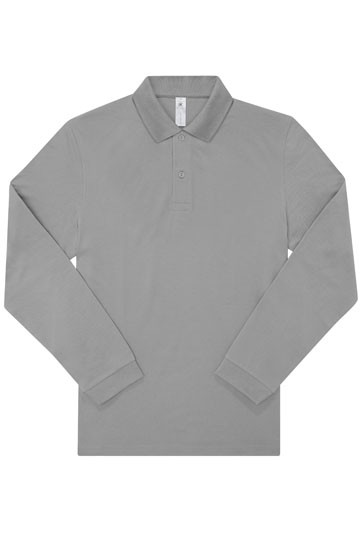 B&C BE INSPIRED My Polo 180 Long Sleeve Sport Grey (Heather)