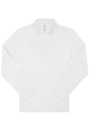 B&C BE INSPIRED My Polo 180 Long Sleeve White