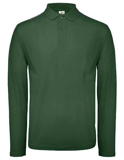 B&C BE INSPIRED Men´s Long Sleeve Polo ID.001 Bottle Green