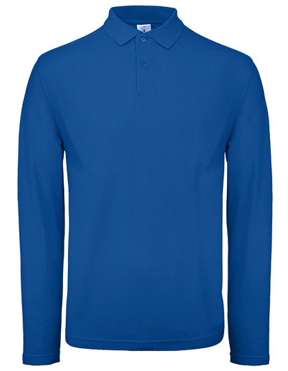 B&C BE INSPIRED Men´s Long Sleeve Polo ID.001 Royal Blue