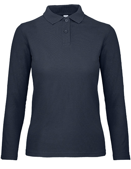 B&C BE INSPIRED Women´s Long Sleeve Polo ID.001 Navy