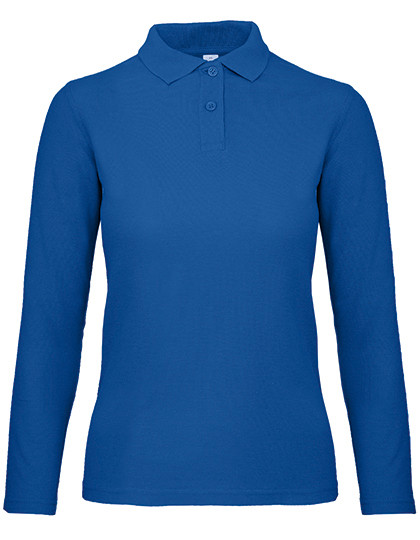 B&C BE INSPIRED Women´s Long Sleeve Polo ID.001 Royal Blue