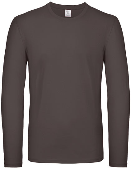 B&C BE INSPIRED Men´s T-Shirt #E150 Long Sleeve Bear Brown