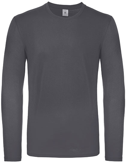 B&C BE INSPIRED Men´s T-Shirt #E150 Long Sleeve Dark Grey (Solid)