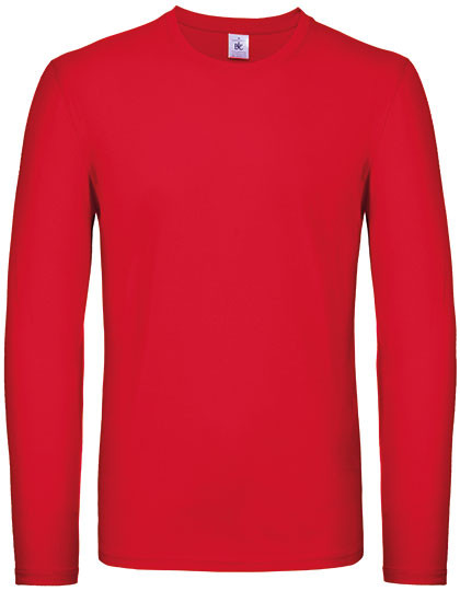 B&C BE INSPIRED Men´s T-Shirt #E150 Long Sleeve Red
