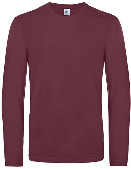 B&C BE INSPIRED Men´s T-Shirt #E190 Long Sleeve Burgundy
