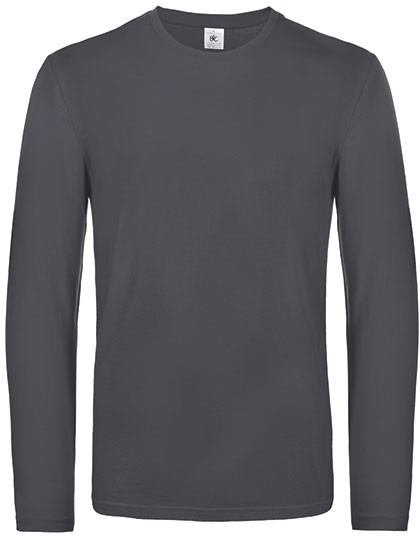 B&C BE INSPIRED Men´s T-Shirt #E190 Long Sleeve Dark Grey (Solid)