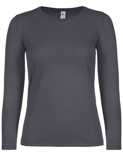 B&C BE INSPIRED Women´s T-Shirt #E150 Long Sleeve Dark Grey (Solid)