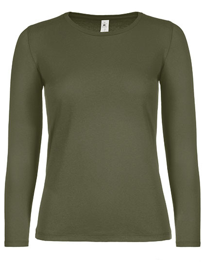 B&C BE INSPIRED Women´s T-Shirt #E150 Long Sleeve Urban Khaki