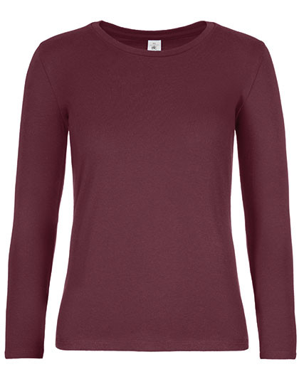 B&C BE INSPIRED Women´s T-Shirt #E190 Long Sleeve Burgundy