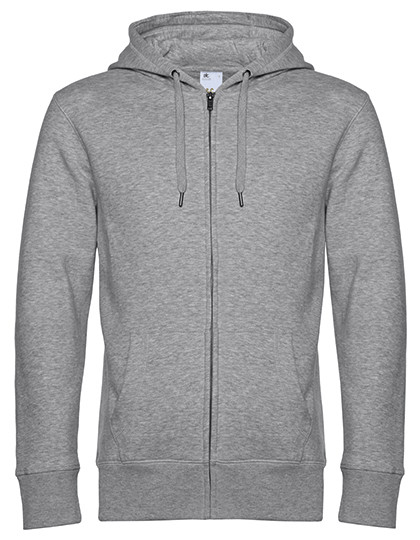 B&C BE INSPIRED KING Zipped Hood Jacket_° Heather Grey