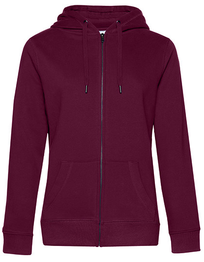 B&C BE INSPIRED QUEEN Zipped Hood Jacket_° Dark Cherry