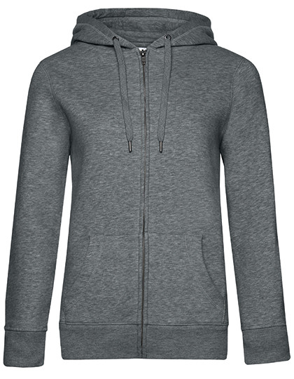 B&C BE INSPIRED QUEEN Zipped Hood Jacket_° Heather Mid Grey