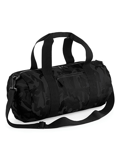 BagBase Camo Barrel Bag Midnight Camo