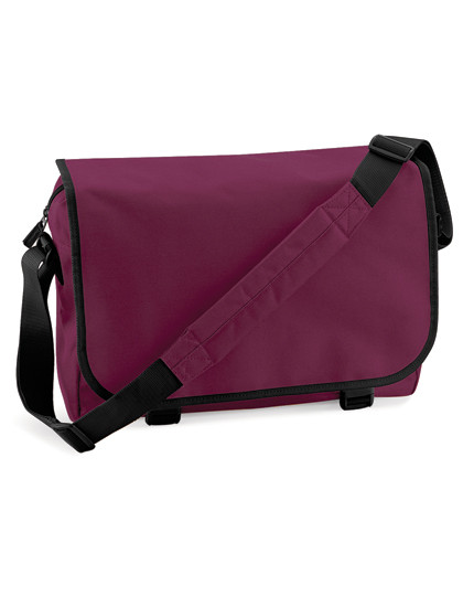 BagBase Messenger Bag Burgundy